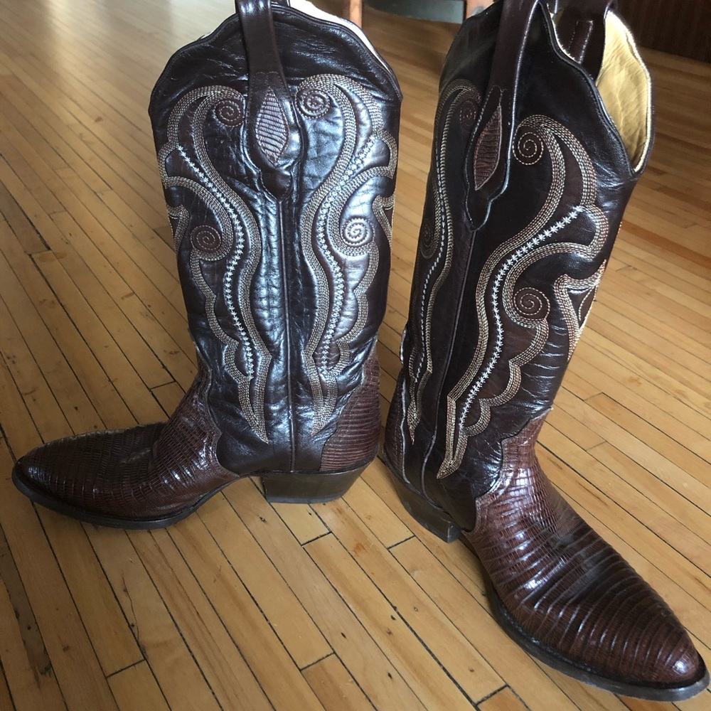 Corral lizard skin cowboy boots 8M